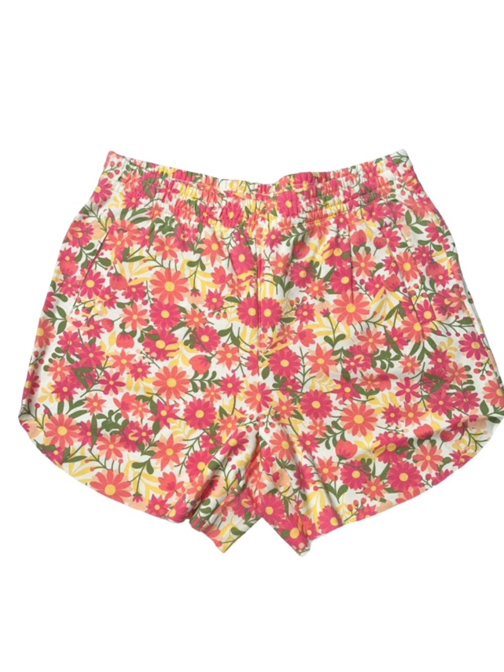 LuLaRoe Serena Pink & Yellow Floral Lounge Shorts
